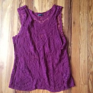 Express maroon bohemian shirt- size S